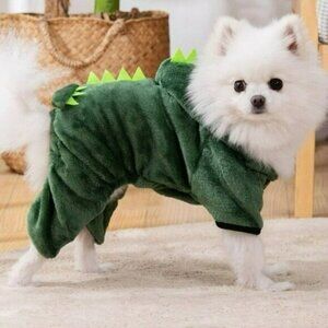NEW Dog Dinosaur Pajamas Hoodie NWOT Green Gift Adorable Puppy Pet
